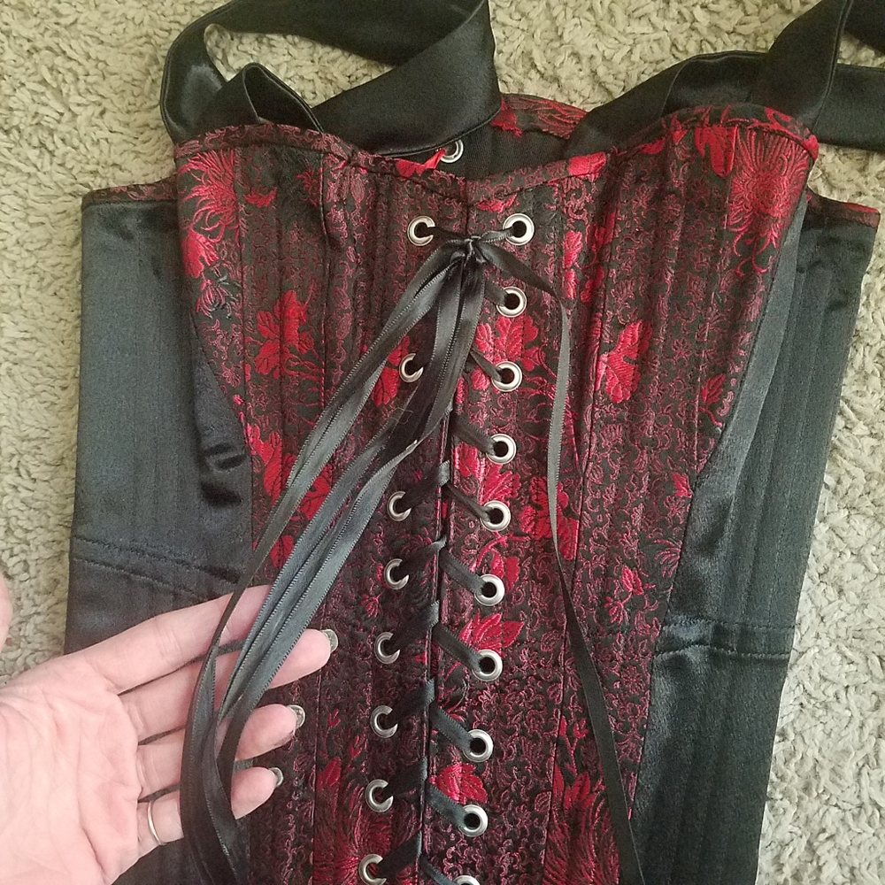 Heavy steel double boned corset. OOAK. - Picture 7 of 8